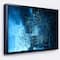 Designart - Fractal 3D Blue Paint Splash - Abstract Framed Canvas Art Print
